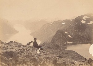 Jotunheimen Mountains Norwegian landscape Old Photo Lindahl 1890