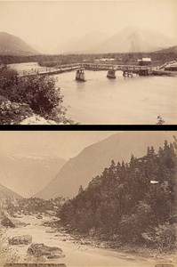 Romsdalen Country Norwegian landscape Two Old Photos 1890