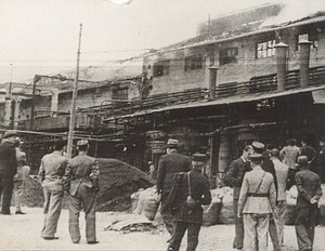 Marseille Oil Factory Fire Boulevard Oddo France old Photo 1938