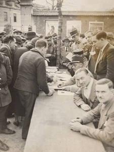 WWII Caserne Fontenoy Reservists Soldiers Paris France Old Photo October 1938