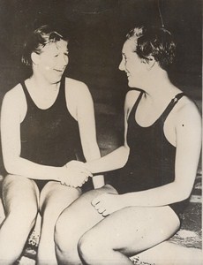 Wembley Danish Swimmer Ragnhild Hveger World Record Old Photo 1938