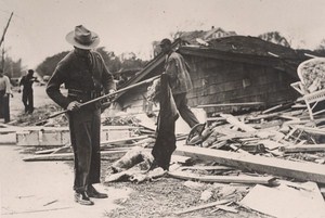 USA Hurricane Disaster Men at Work Old Photo October 1938