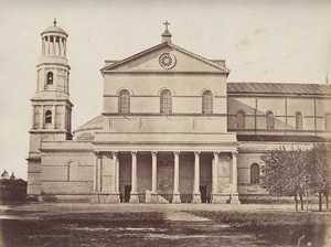 Italy Roma St Paolo hors les murs Church Two Old Photos 1890