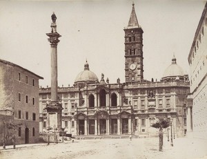 Italy Roma Basilica di Santa Maria Maggiore Two Old Photos 1890