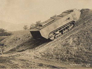 WWI France Saint Chamond Early Model Heavy Tank Old Photo 1916
