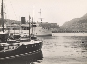 France Monte Carlo Harbor View Old Photo 1930