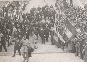 France Verdun Victory Monument Inauguration Officials & Crowd Old Photo 1929