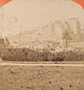 Dieppe the Old Castle France Old Stereo Photo Neurdein 1880