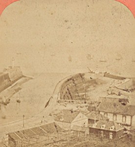 Dieppe the Pier France Old Stereo Photo Neurdein 1880