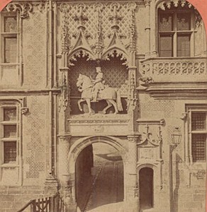 Chateau de Blois Louis XII Wing France Old Stereo Photo Neurdein 1880