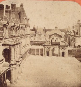 Fontainebleau Baptistery Louis XIII France Old Stereo Photo 1880