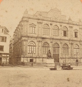 Le Havre Museum Library France Old Stereo Photo Block 1880