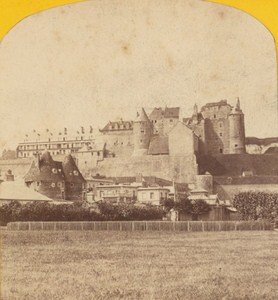 Dieppe Old Castle France Old Stereo Photo Neurdein 1870