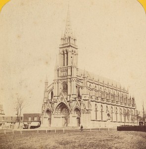 Rouen Bonsecours Church France Old Stereo Photo Neurdein 1870