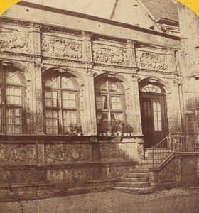 Rouen Interior Court France Old Stereo Photo Neurdein 1870
