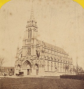 Rouen Bonsecours Church France Old Stereo Photo Neurdein 1870