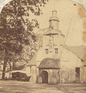 Honfleur Notre Dame de Grace Chapel Old Stereo Photo Brechet 1870