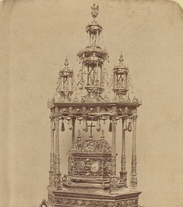 Belgium Bruges Relic of the Holy Blood Old Stereo Photo Leon & Levy 1880