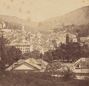 Germany Baden Baden Panorama Old Photo Stereo 1880