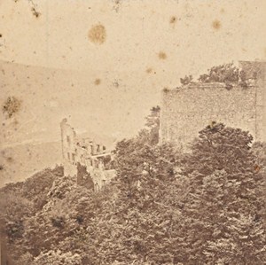 Germany Baden Baden Old Castle Old Photo Stereo 1880