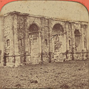 France Reims Roman Ruins Mars Door Old Photo Stereoview Tissue 1870