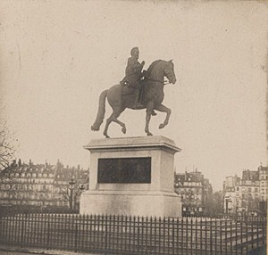 France Paris Henri IV Statue Old Stereo Photo SIP 1900