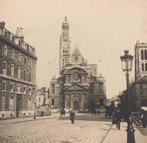 France Paris Saint Etienne Church Old Stereo Photo SIP 1900