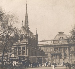 France Paris Court Hall Old Stereo Photo SIP 1900