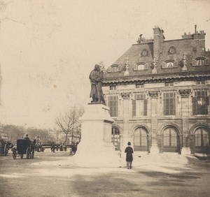 France Paris Seine Statue Old Stereo Photo SIP 1900