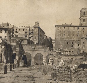 Italy Roma Basilica Julia Ruins Old Stereo Photo SIP 1900