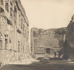 Italy Roma Caracalla Therms Old Stereo Photo SIP 1900