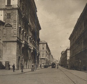 Italy Roma Via Cavour Old Stereo Photo SIP 1900