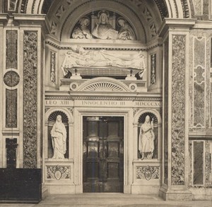 Italy Roma Innocent III Tomb Old Stereo Photo SIP 1900