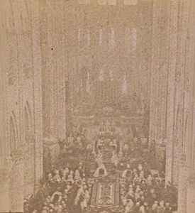 Paris Notre Dame Chuch Weeding France Old Stereo Photo 1890
