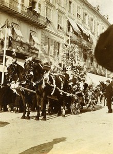 Defile Carnival of Nice France Old Snapshot Photo 1900