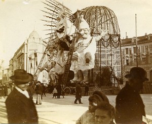 Defile Carnival of Nice France Old Snapshot Photo 1900