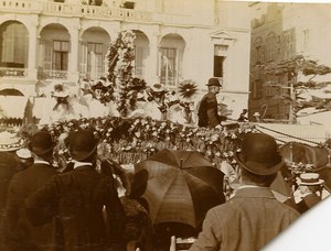 Defile Carnival of Nice France Old Snapshot Photo 1900