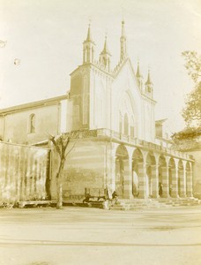View of Nice Church France Old Snapshot Photo 1900