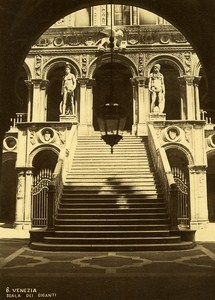 Venezia Staircase of Giants Italy Old Albumen Photo 1880