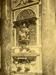 Roma Vaticano Monument Innocent VIII Italy Old Albumen Photo 1880