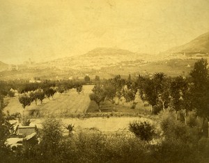 Assisi General View Panorama Italy Old Albumen Photo 1880
