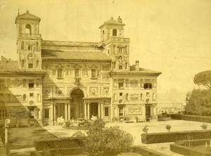 Roma Villa Medicis French Academy Italy Old Albumen Photo 1880