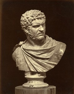 Italy Napoli Museum Marble Caracalla Emperor Old Photo Sommer ca 1880