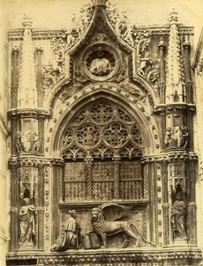 Italy Venezia San Marco Church Detail Old Photo Naya 1880