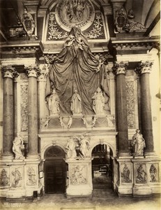 Italy Venezia Basilica San Zanipolo Doge Valier Grave Old Photo Naya 1880