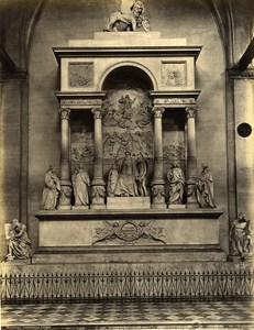 Italy Venezia Tiziano Monument Old Photo Naya 1880