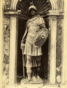 Italy Venezia Statue of Minerva Old Photo Naya 1880