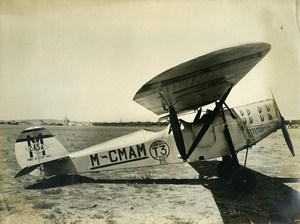 Spanish Airplane Casa III Motor De Havilland Old Aviation Photo ca 1930