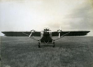 Belgium Anderlecht Airplane S XI Trimotor 20 Passengers Old Photo 1930