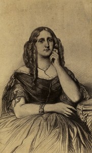 Writer & Journalist Delphine de GIrardin France Old Photo CDV Disderi 1870